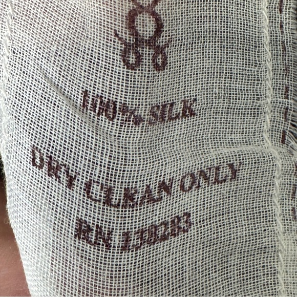 Figue Navy Embroidered Floral Blouse Small Luxurious Pajama Style - Picture 4 of 5